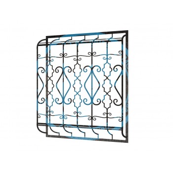 Кованая дутая решетка люкс-23