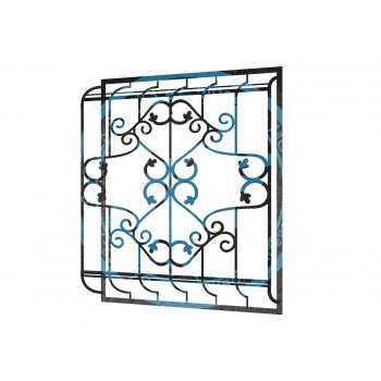 Кованая дутая решетка люкс-25